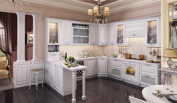 Современные светлые кухни