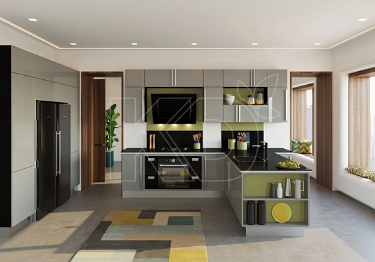 Размеры углового модуля кухни