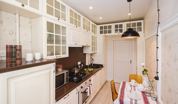 Бежевая кухня во Владивостоке