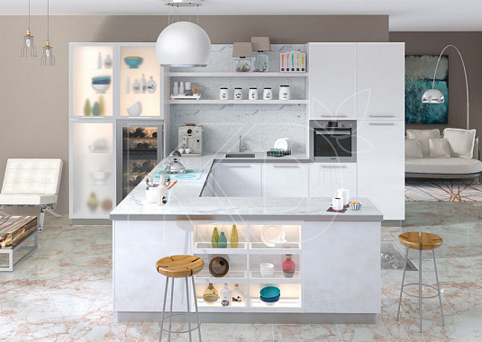 П-образный гарнитур для кухни