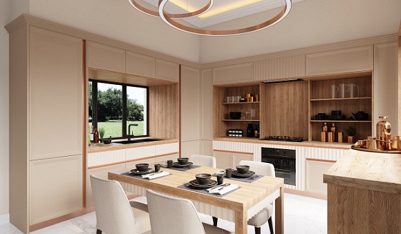 Оформление интерьера светлой кухни