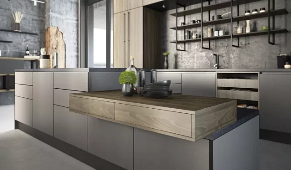 Коричневая кухня в Новосибирске