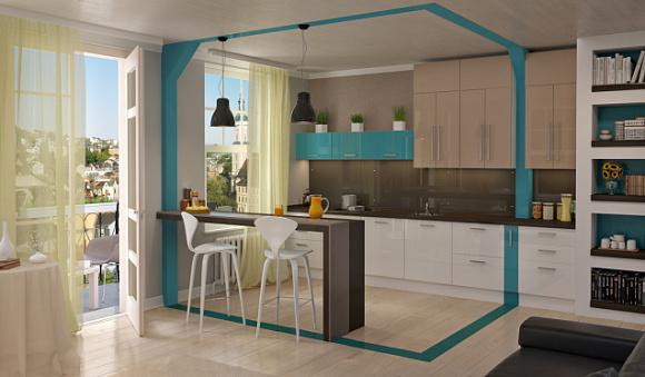 Белая кухня в Липецке