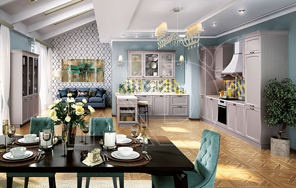 Фасады из массива ясеня для кухни