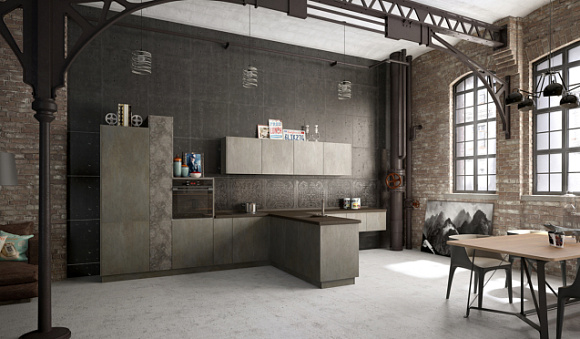 Коричневая кухня в Новосибирске