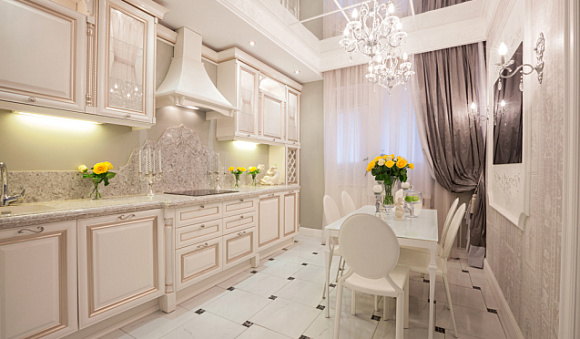 Бежевая кухня во Владивостоке