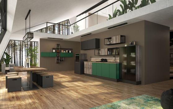 Кухня в темных тонах